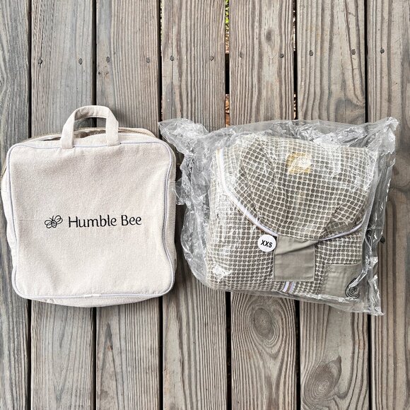 Humble Bee 422 Ventilated Aero Beekeeping Suit Square Veil Olive Kahki, XXS NEW! - Picture 1 of 8